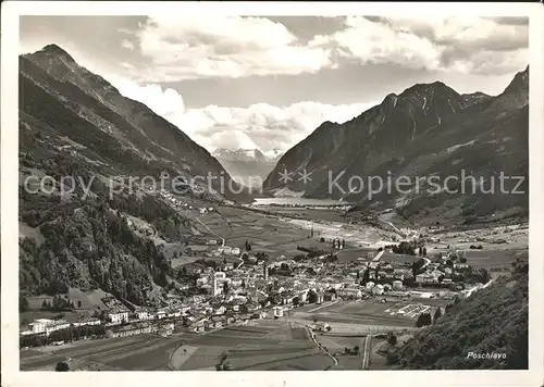 Poschiavo Gesamtansicht mit Alpenpanorama Kat. Poschiavo