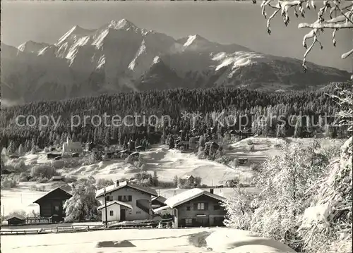 Flims Waldhaus Panorama Wintersportplatz mit Piz Riein Kat. Flims Waldhaus