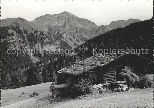 Tschiertschen Berghuette Alpenpanorama Kat. Tschiertschen
