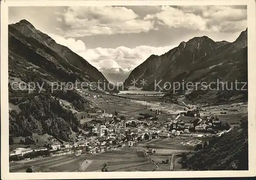 Poschiavo Gesamtansicht mit Alpenpanorama Kat. Poschiavo