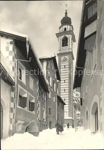 Samedan Partie an der Kirche Kat. Samedan