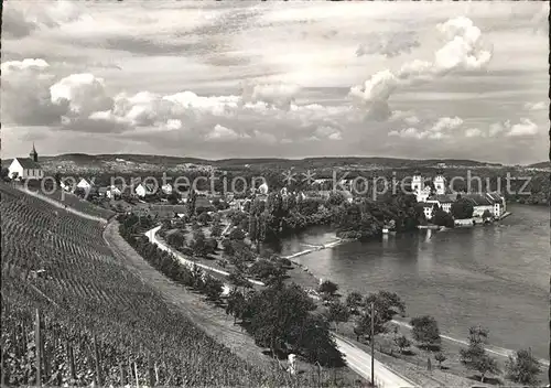 Rheinau ZH Panorama Rheinufer Kat. Rheinau