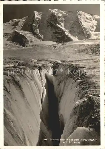 Piz Palue Persgletscher Spalte mit Piz Palue Kat. Piz Palue