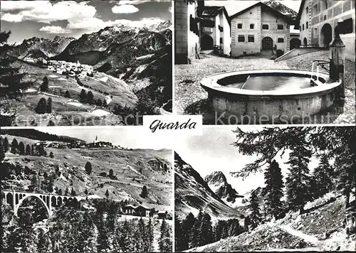 Guarda Inn Panorama Brunnen Viadukt Kat. Guarda