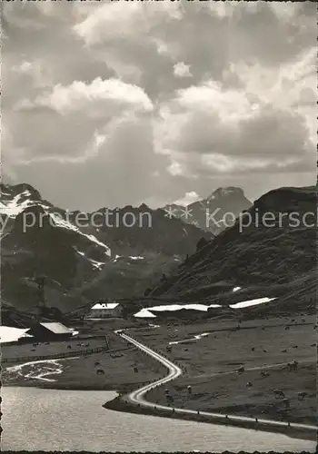 Albula Hospiz Passhoehe mit Piz d Aela Kat. Albula