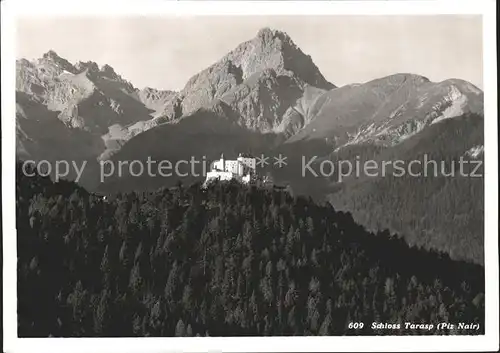 Tarasp Schloss Tarasp mit Piz Nair Kat. Tarasp