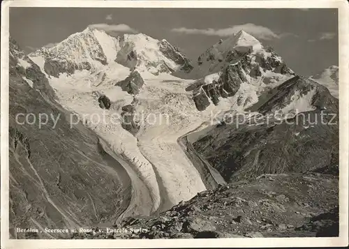 Bernina mit Scerscea und Roseg Kat. Bernina