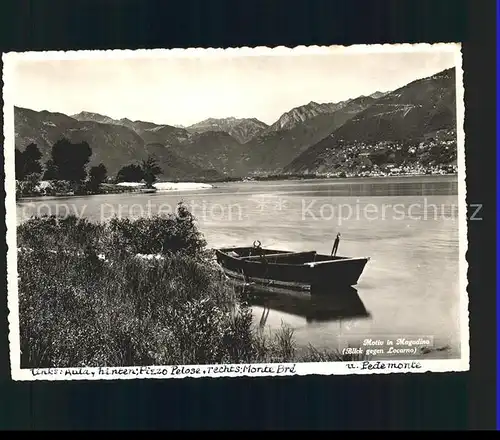 Magadino Seepanorama mit Blick nach Locarno Kat. Magadino