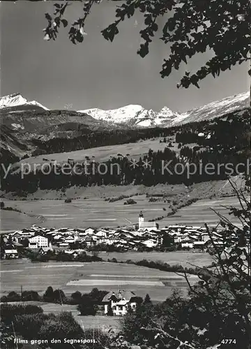 Flims Waldhaus mit Segnaspass Kat. Flims Waldhaus
