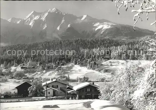 Flims Waldhaus mit Piz Riein Kat. Flims Waldhaus