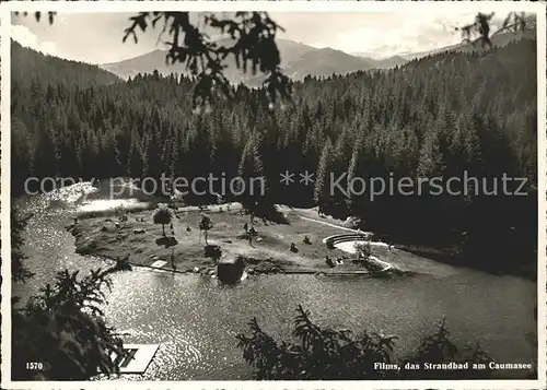 Flims Waldhaus Strandbad am Caumasee Kat. Flims Waldhaus