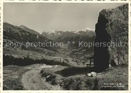 Pany Gueggelstein mit Talblick Kat. Pany Luzein