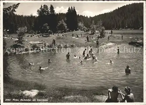 Flims Waldhaus Badevergnuegen am Caumasee Kat. Flims Waldhaus