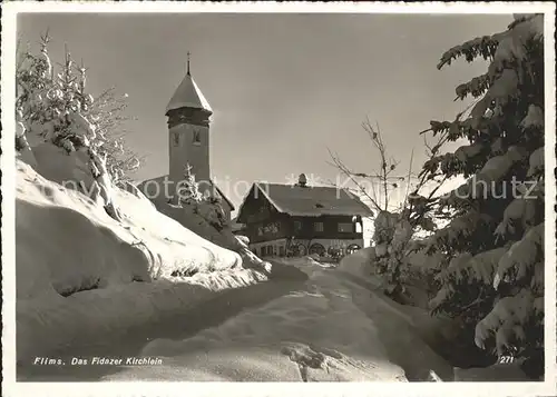 Flims Waldhaus Fidazer Kirchlein Kat. Flims Waldhaus