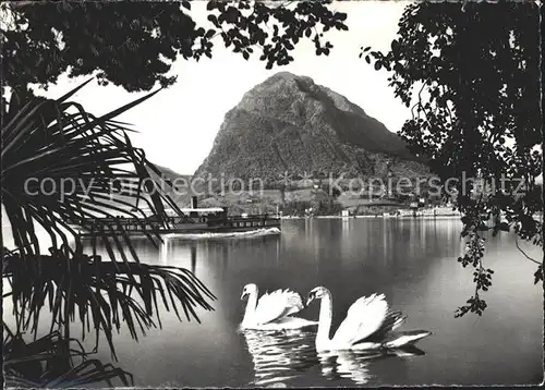 Lugano TI Monte S.Salvatore Dampfschiff Schwaene Kat. Lugano