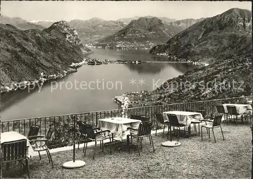 Serpiano TI Kurhaus Terrasse Kat. Lugano