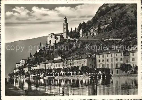 Morcote TI Ufer Kirche Dorf / Morcote /Bz. Lugano