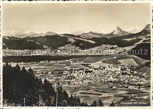 Einsiedeln SZ mit Sihlsee / Einsiedeln /Bz. Einsiedeln