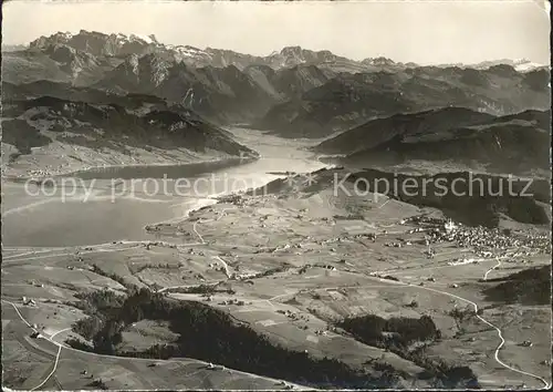 Einsiedeln SZ Fliegeraufnahme mit Sihlsee  / Einsiedeln /Bz. Einsiedeln