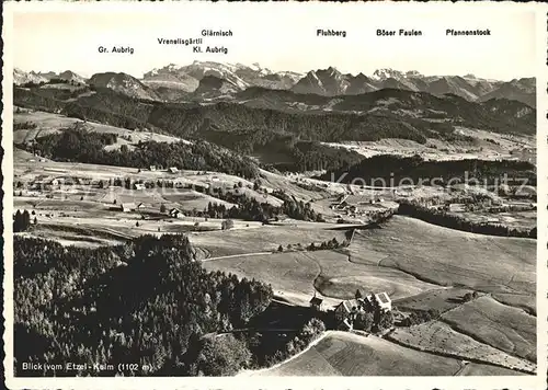 Etzel SZ Blick von Etzel Kulm Kat. Etzel