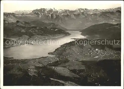 Einsiedeln SZ Fliegeraufnahme mit Sihlsee / Einsiedeln /Bz. Einsiedeln