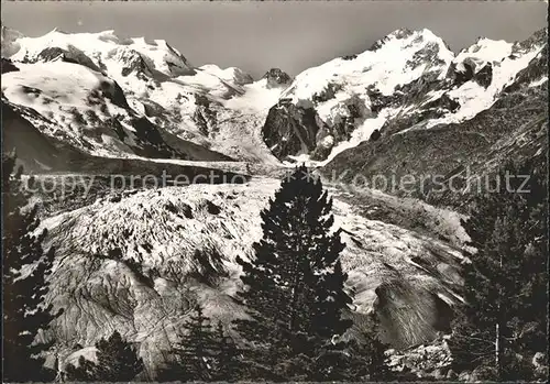 Morteratschgletscher mit Bellavista und Bernina Kat. Morteratsch