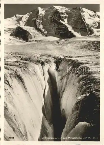 Piz Palue Gletscherspalte Persgletscher  Kat. Piz Palue