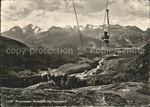 Pontresina Sessellift Alp Languard Kat. Pontresina