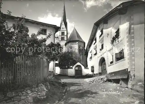 Sta Maria Muestair Dorfpartie Kirche Kat. Sta Maria Muestair