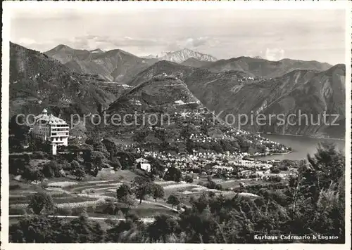 Cademario Kurhaus Ortsblick Luganersee Kat. Cademario