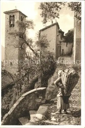 Gandria Lago di Lugano Dorfpartie Chiesa Kat. Gandria