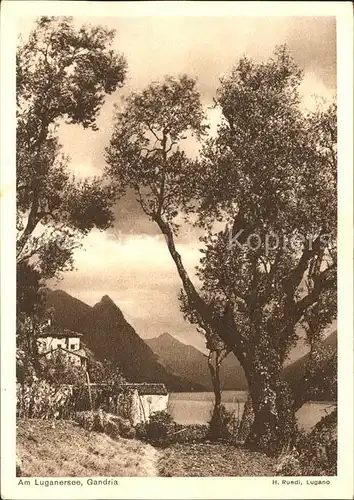 Gandria Lago di Lugano Dorfpartie Kat. Gandria