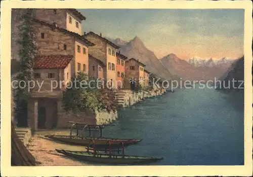 Gandria Lago di Lugano Motivo Serafino Giambonini  Kat. Gandria