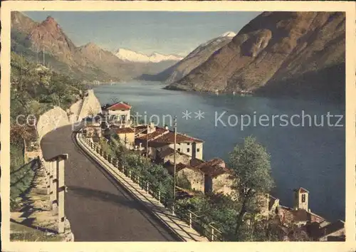 Gandria Lago di Lugano e la nuova strada Kat. Gandria