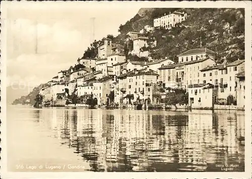 Gandria Lago di Lugano Ortsblick Kat. Gandria