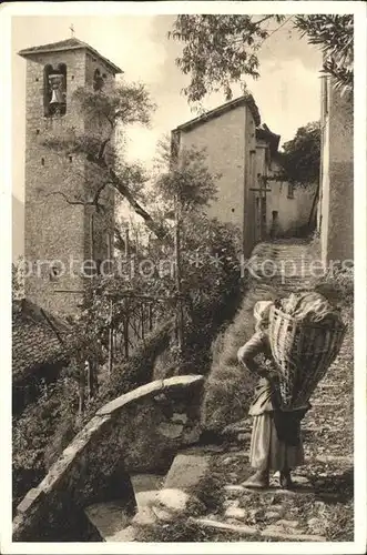 Gandria Lago di Lugano Chiesa Dorfpartie Kat. Gandria