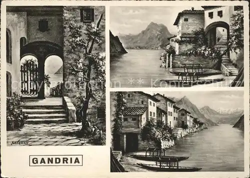Gandria Lago di Lugano Teilansichten Kat. Gandria