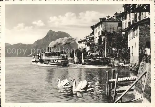 Gandria Lago di Lugano Seepartie Dampfer Kat. Gandria