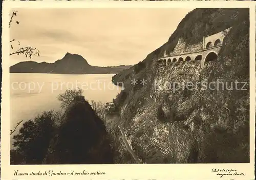 Gandria Lago di Lugano Nuova strada Kat. Gandria