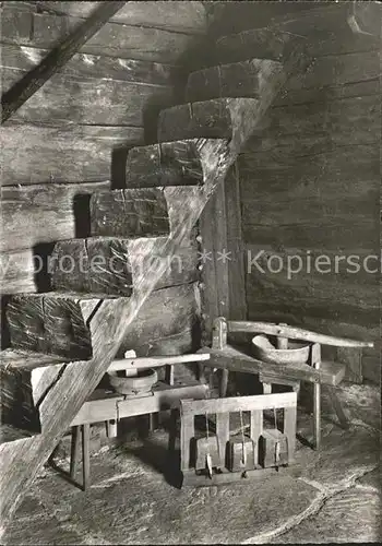 Bosco Gurin Walserhaus Treppe Kat. Bosco Gurin