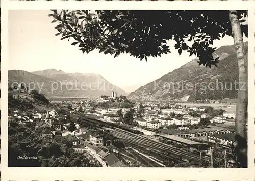 Bellinzona Panorama da Nord Kat. Bellinzona