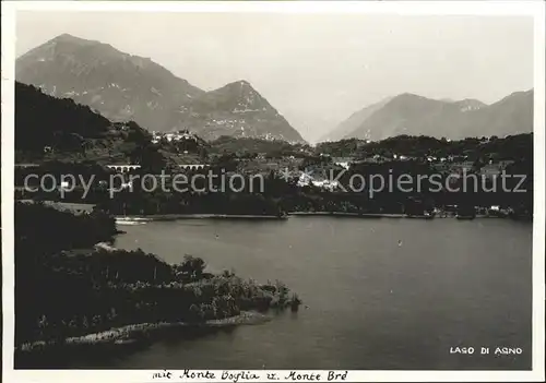 Monte Bre Lugano mit Monte Boglia und Lago di Agno Kat. Monte Bre