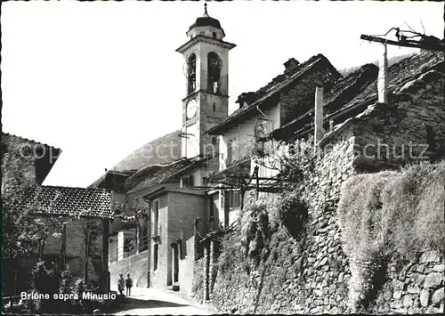 Brione Dorfpartie Kirche Kat. Brione