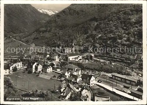 Bignasco Ortsblick Valle Maggia Kat. Bignasco