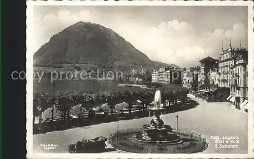 Lugano TI Quai e Mte San Salvatore Kat. Lugano