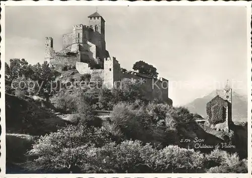 st19340 Sion VS Chateau de Valere Kategorie. Sion Alte Ansichtskarten