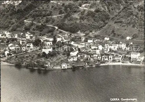 Gerra Locarno am Lago Maggiore Aerofoto  Kat. Gerra