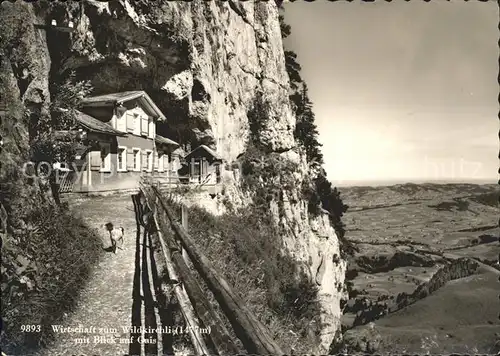 Gais AR Berggasthaus Aescher Wildkirchli Talblick / Gais /Bz. Mittelland