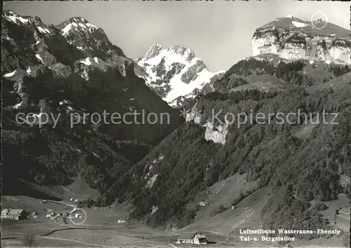 Wasserauen Luftseilbahn Ebenalp Berggasthaus Talstation Bergstation Kat. Schwende