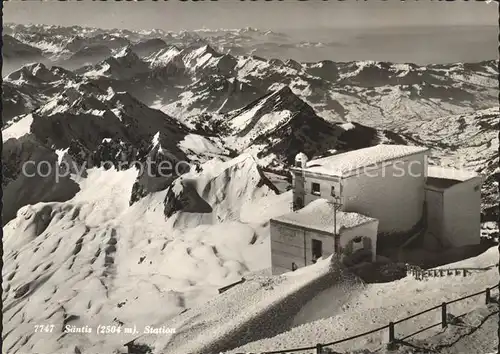 Schwaegalp Saentisgipfel mit Observatorium Alpenpanorama Kat. Schwaegalp